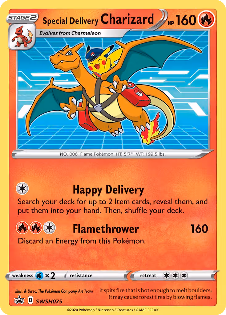 Special Delivery Charizard SWSH075 Pokemon card