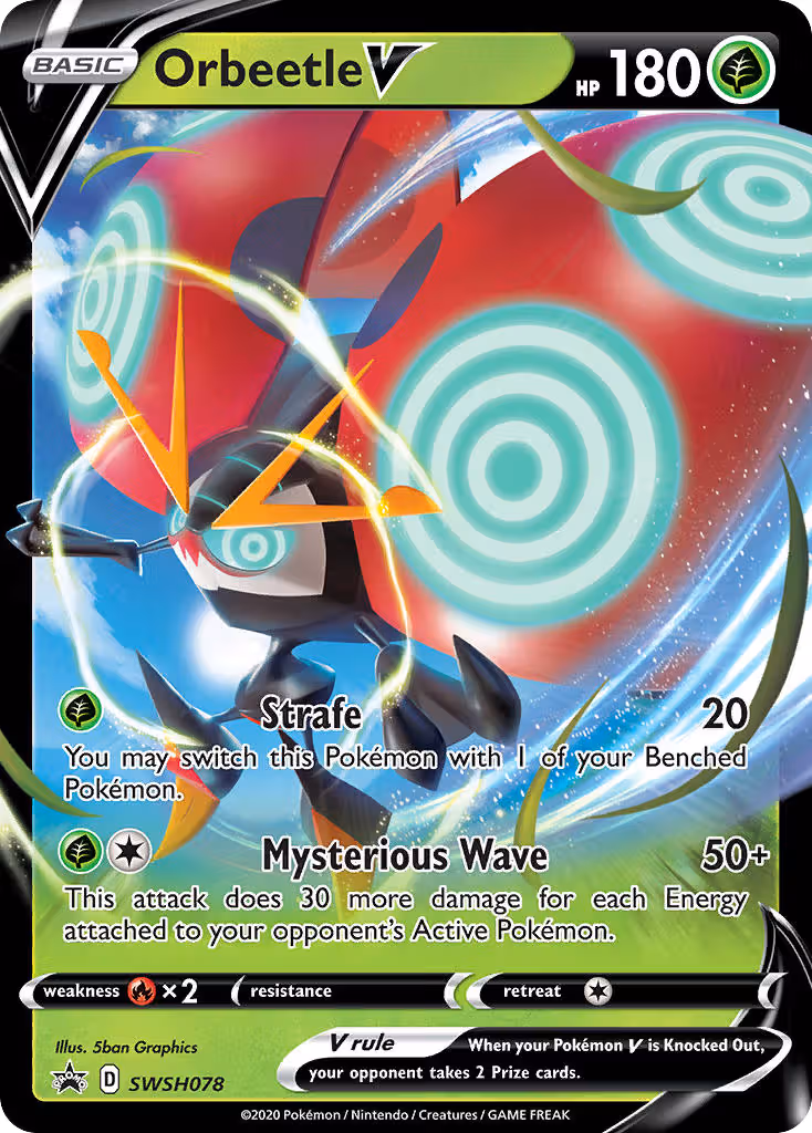 Orbeetle V SWSH078 Pokemon card