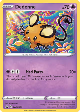 Dedenne SWSH080 Pokemon card