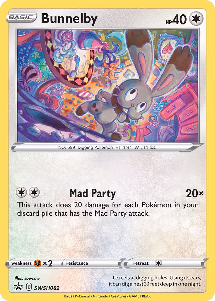 Bunnelby SWSH082 Pokemon card