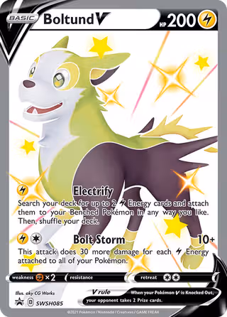Boltund V SWSH085 Pokemon card