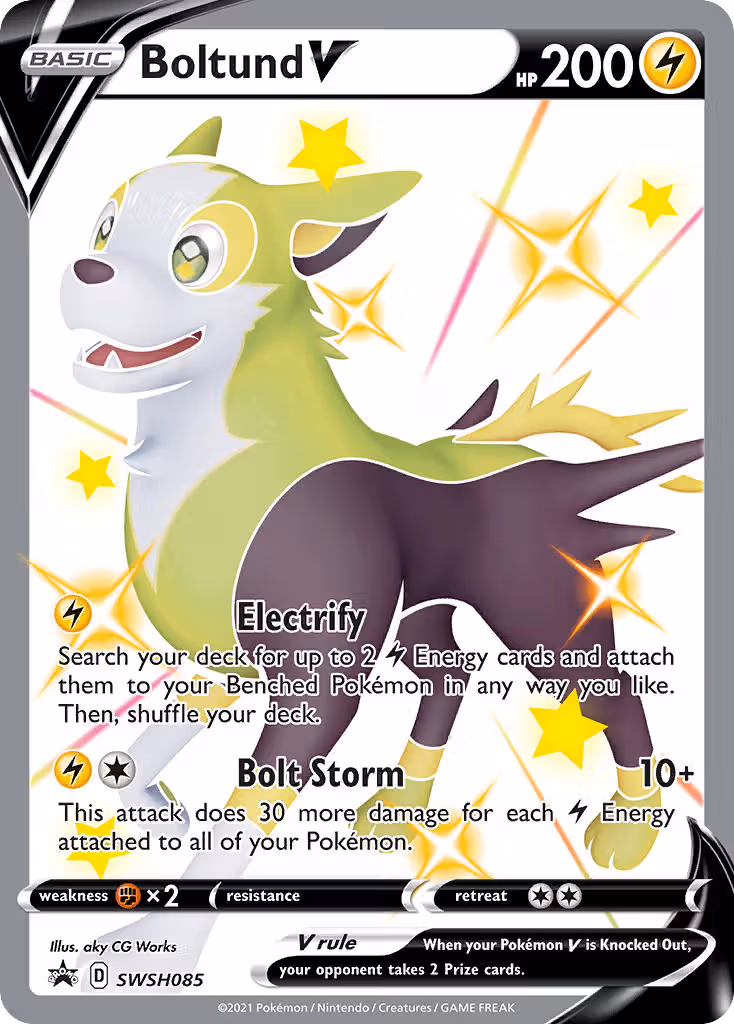 Boltund V SWSH085 Pokemon card