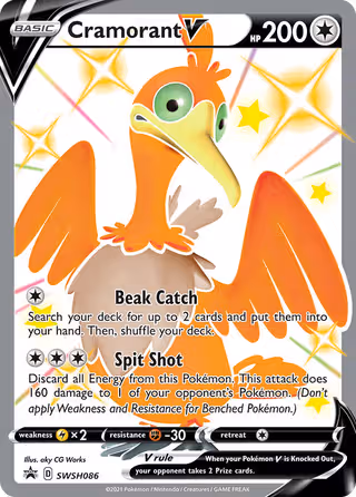 Cramorant V SWSH086 Pokemon card