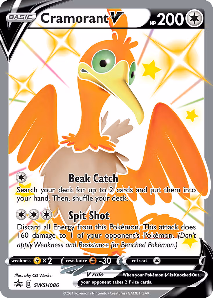 Cramorant V SWSH086 Pokemon card