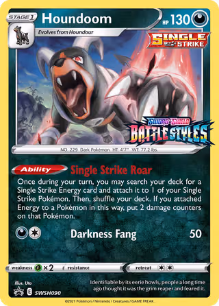 Houndoom SWSH090 Pokemon card