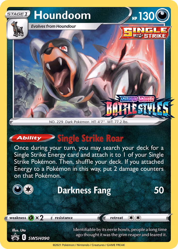 Houndoom SWSH090 Pokemon card
