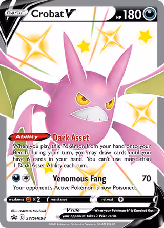 Crobat V SWSH098 Pokemon card