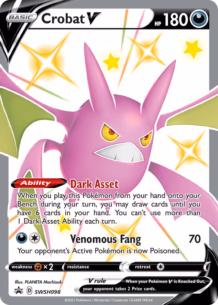 Crobat V SWSH098 Pokemon card