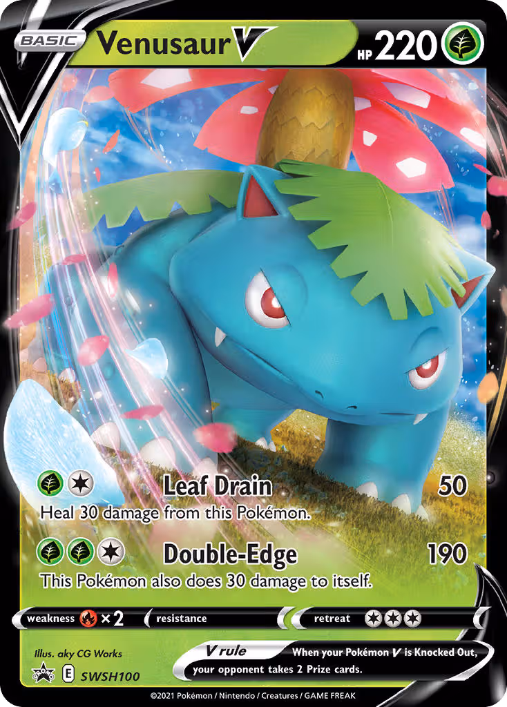 Venusaur V SWSH100 Pokemon card