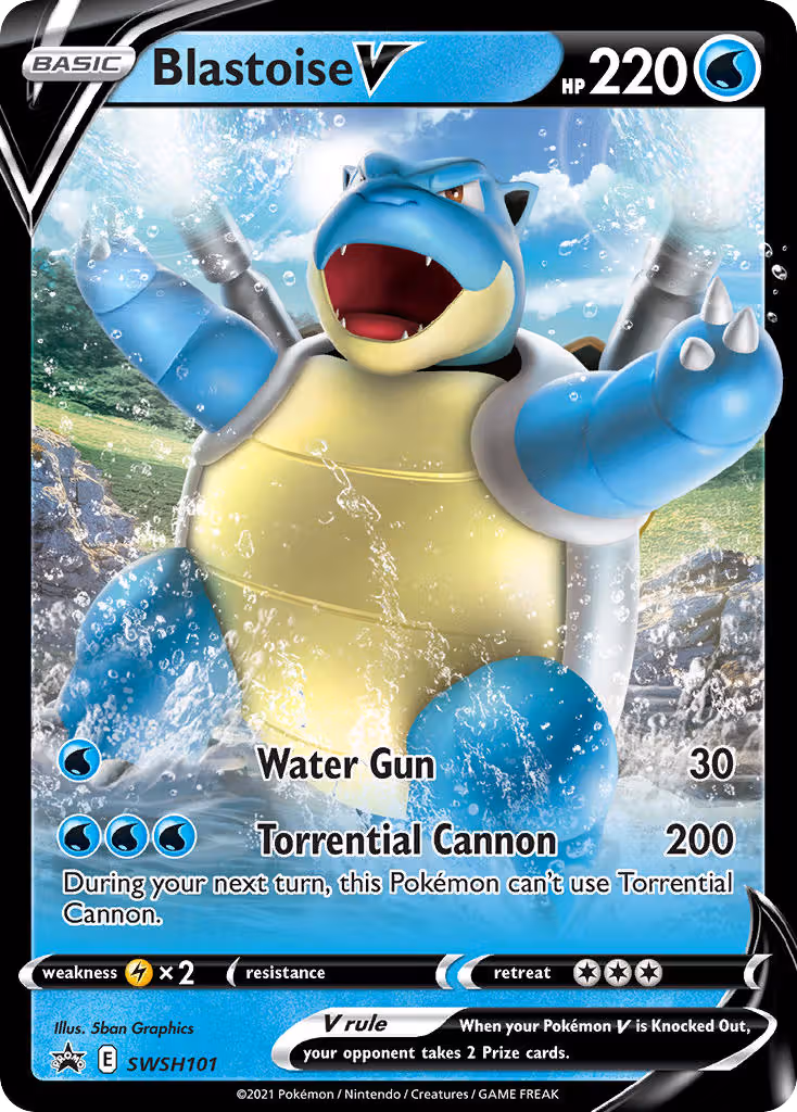 Blastoise V SWSH101 Pokemon card