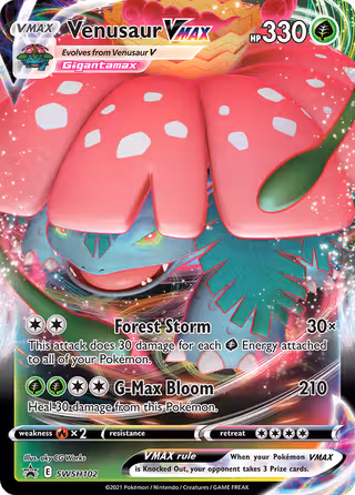 Venusaur VMAX SWSH102 Pokemon card