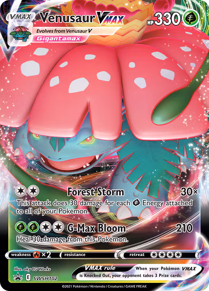 Venusaur VMAX SWSH102 Pokemon card