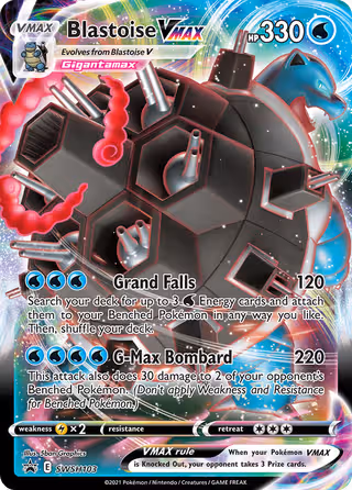 Blastoise VMAX SWSH103 Pokemon card