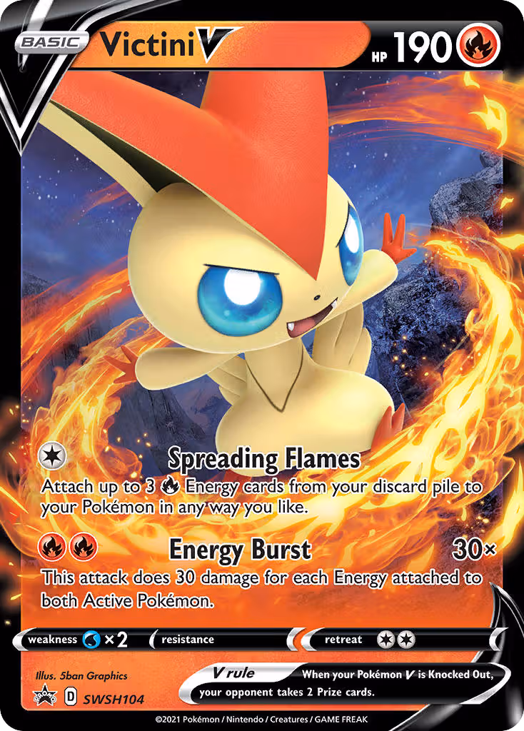 Victini V SWSH104 Pokemon card