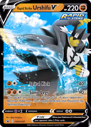 Rapid Strike Urshifu V SWSH107 Pokemon card