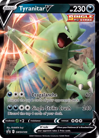Tyranitar V SWSH109 Pokemon card
