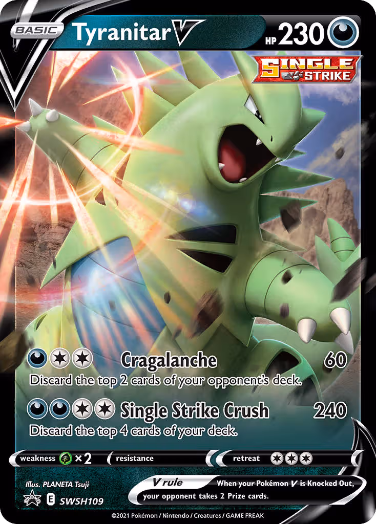 Tyranitar V SWSH109 Pokemon card