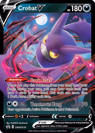 Crobat V SWSH110 Pokemon card