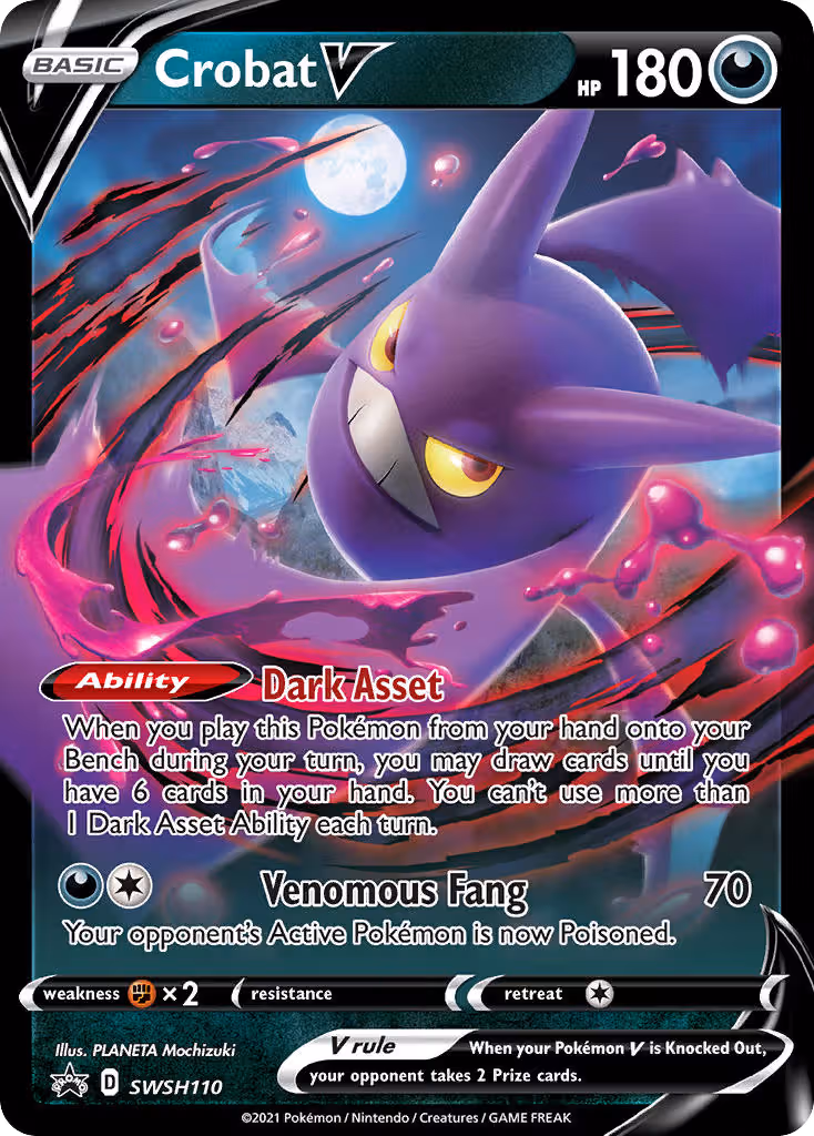 Crobat V SWSH110 Pokemon card