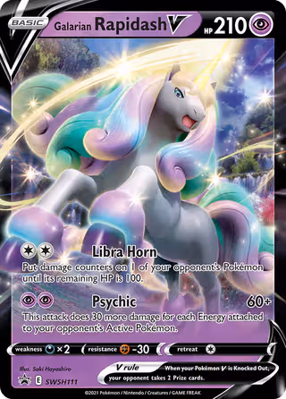 Galarian Rapidash V SWSH111 Pokemon card