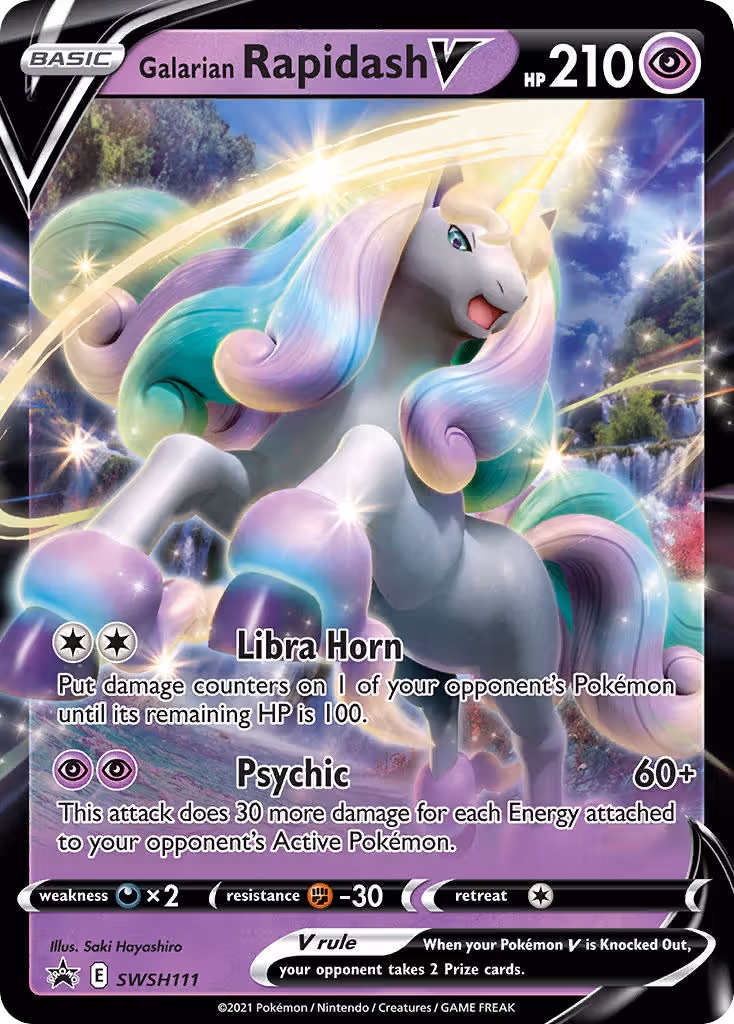 Galarian Rapidash V SWSH111 Pokemon card