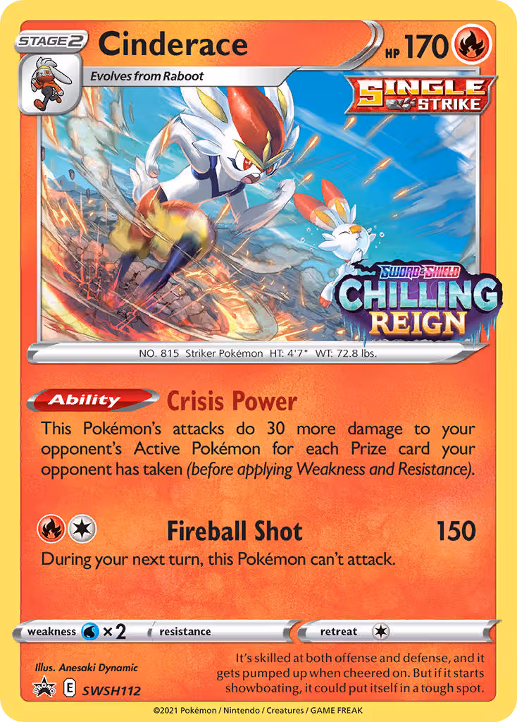 Cinderace SWSH112 Pokemon card