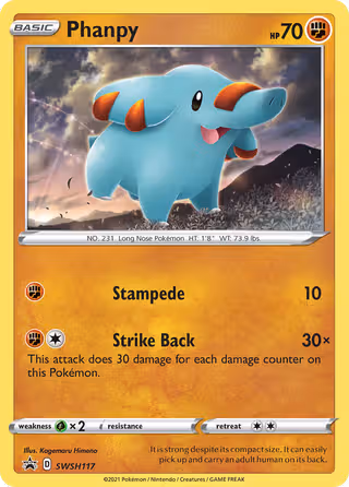 Phanpy SWSH117 Pokemon card