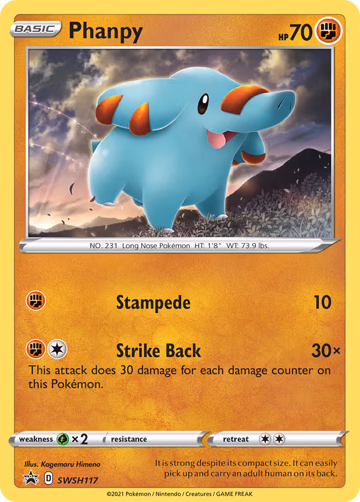 Phanpy SWSH117 Pokemon card