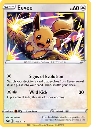 Eevee SWSH118 Pokemon card