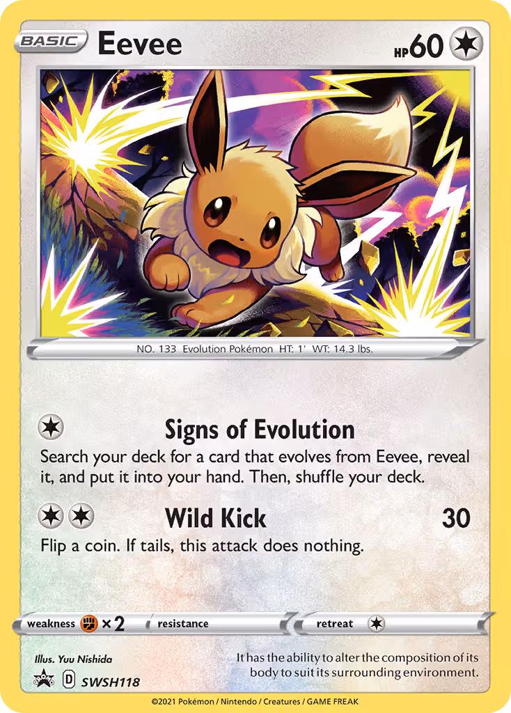 Eevee SWSH118 Pokemon card