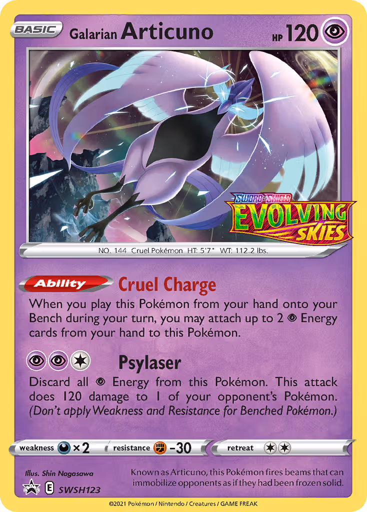 Galarian Articuno SWSH123 Pokemon card