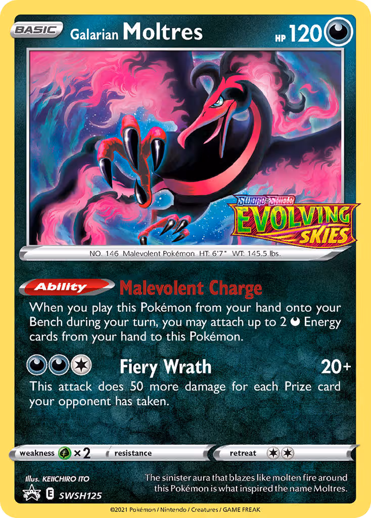 Galarian Moltres SWSH125 Pokemon card