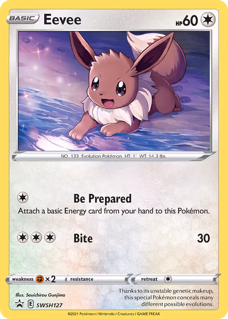 Eevee SWSH127 Pokemon card