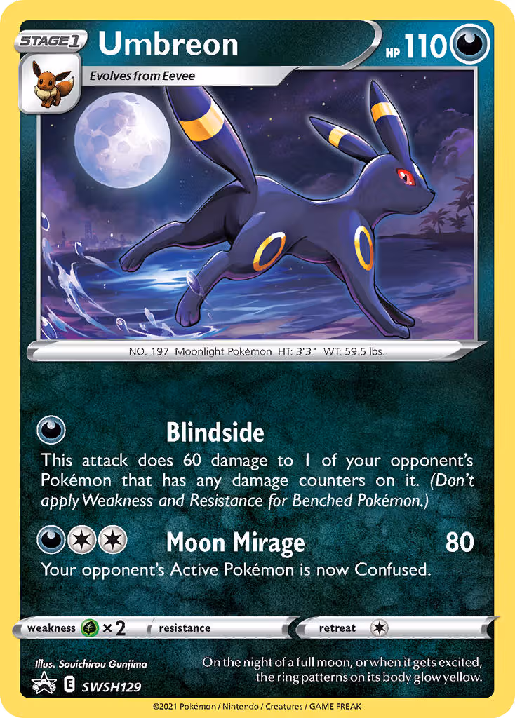 Umbreon SWSH129 Pokemon card