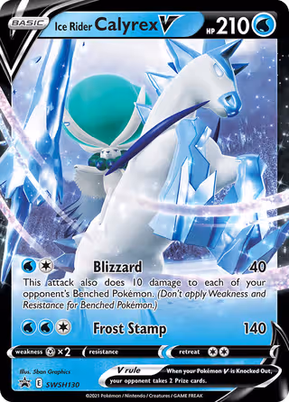Ice Rider Calyrex V SWSH130 Pokemon card