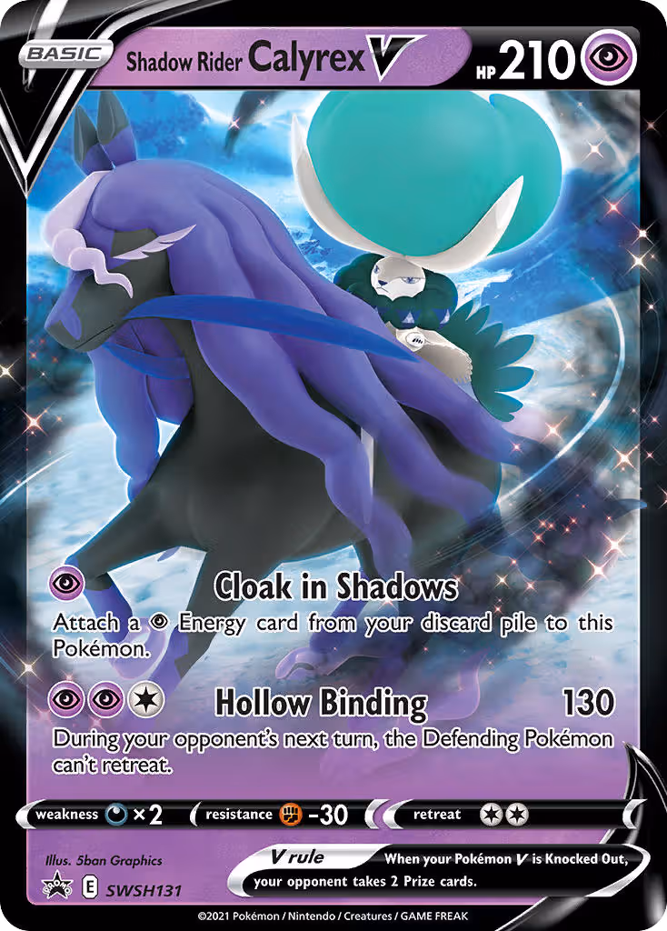 Shadow Rider Calyrex V SWSH131 Pokemon card