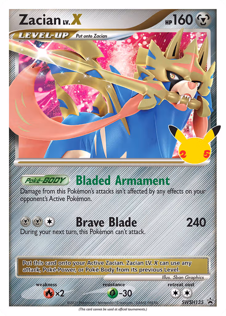 Zacian SWSH135 Pokemon card