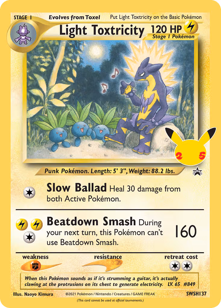 Light Toxtricity SWSH137 Pokemon card