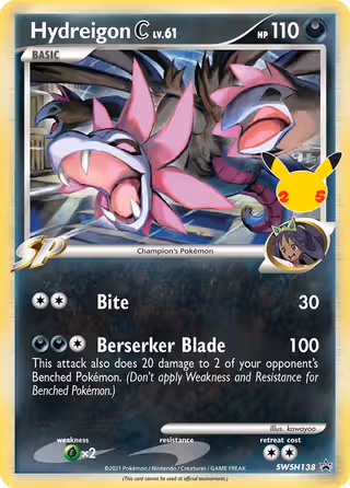 Hydreigon C SWSH138 Pokemon card
