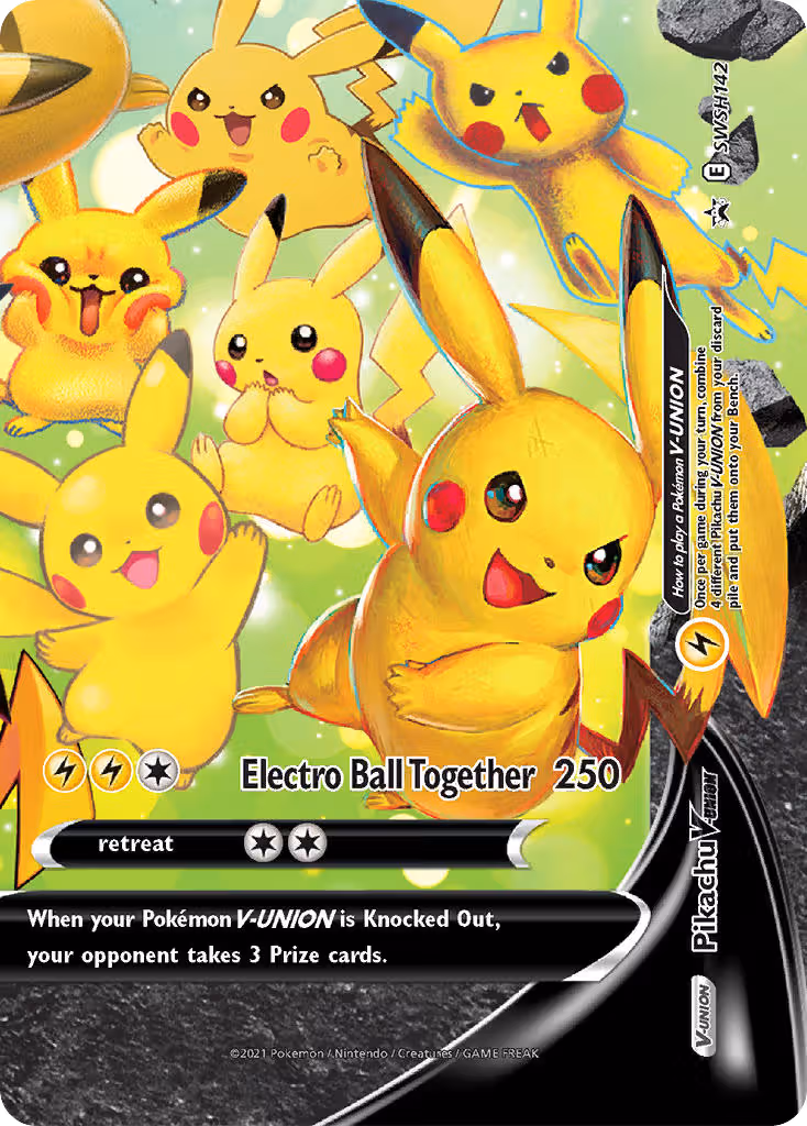 Pikachu V-UNION SWSH142 Pokemon card