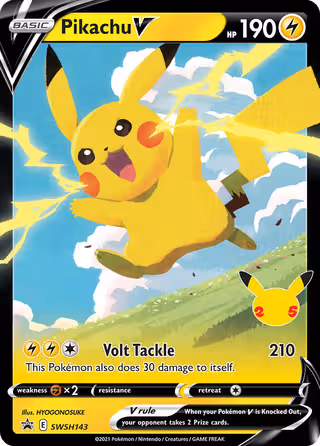 Pikachu V SWSH143 Pokemon card