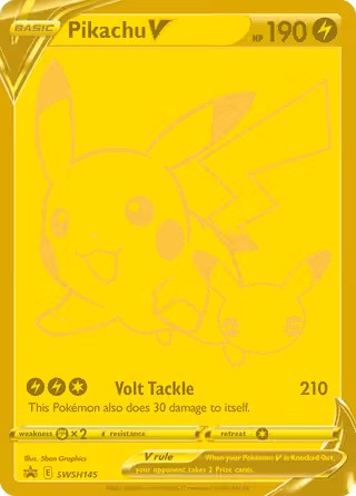 Pikachu V SWSH145 Pokemon card