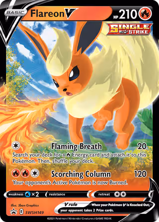 Flareon V SWSH149 Pokemon card