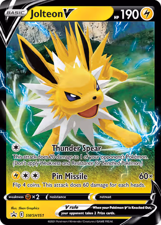 Jolteon V SWSH151 Pokemon card