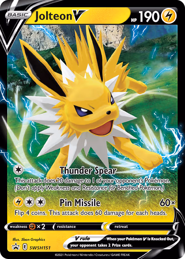 Jolteon V SWSH151 Pokemon card
