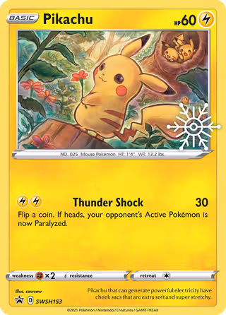 Pikachu SWSH153 Pokemon card