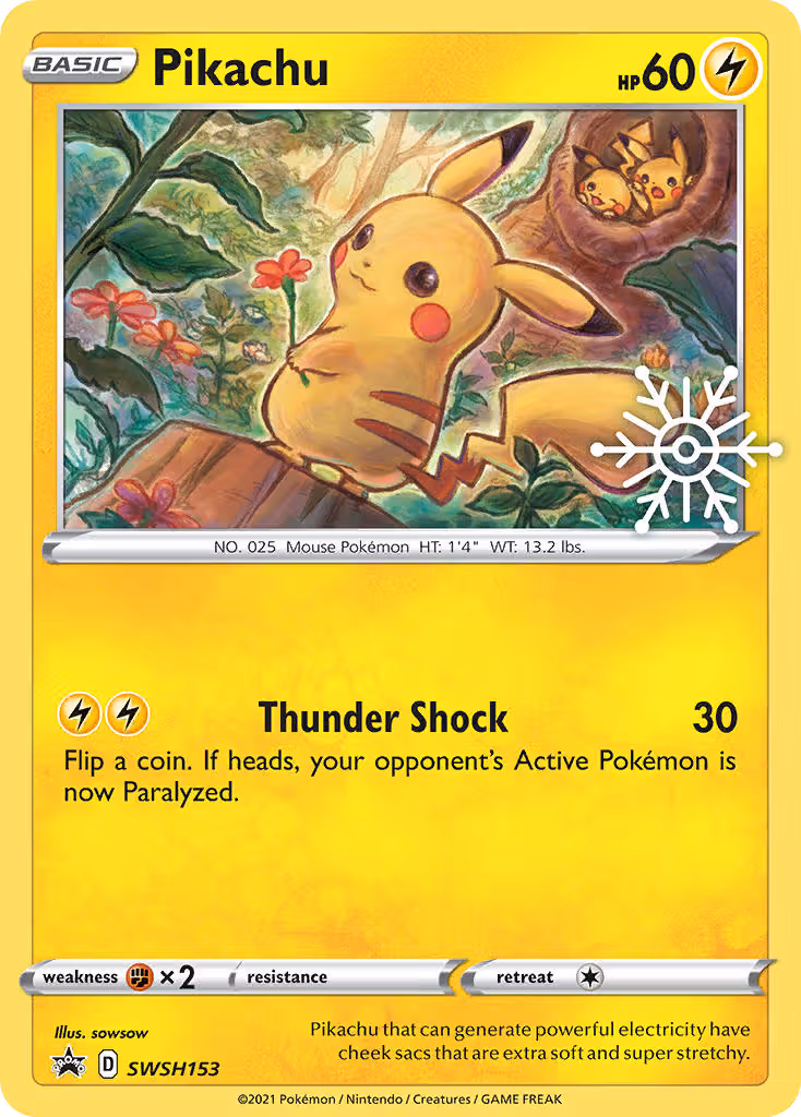 Pikachu SWSH153 Pokemon card