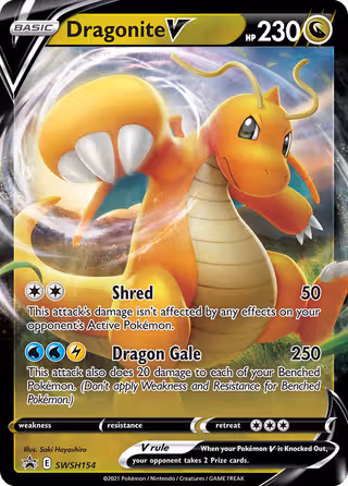 Dragonite V SWSH154 Pokemon card