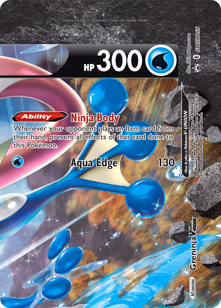 Greninja V-UNION SWSH156 Pokemon card