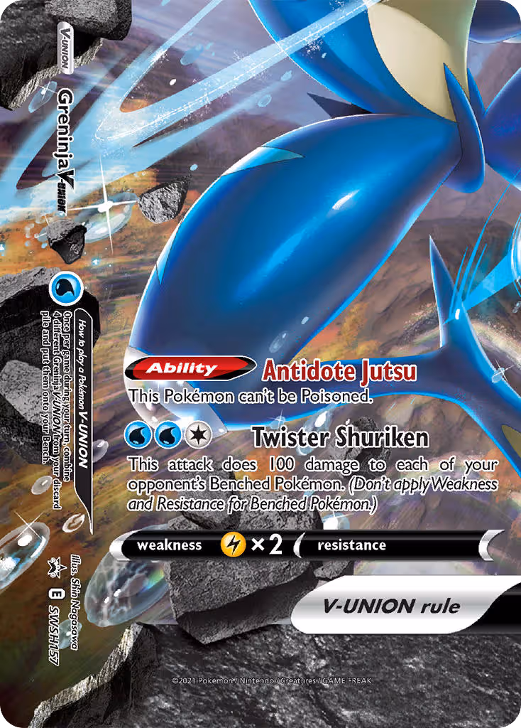 Greninja V-UNION SWSH157 Pokemon card